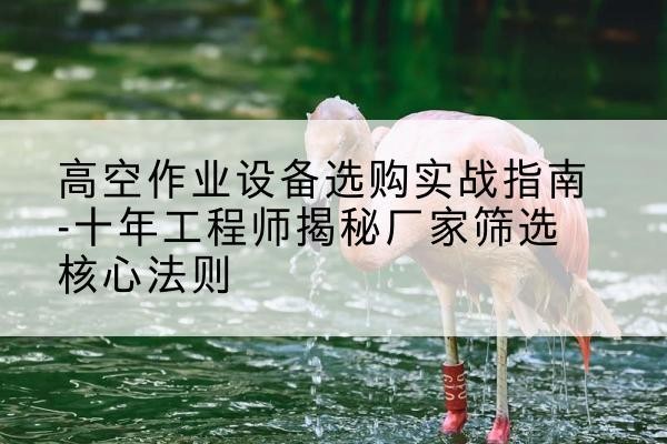 溪湖剪叉式升降机厂家-高空作业设备选购实战指南-十年工程师揭秘厂家筛选核心法则