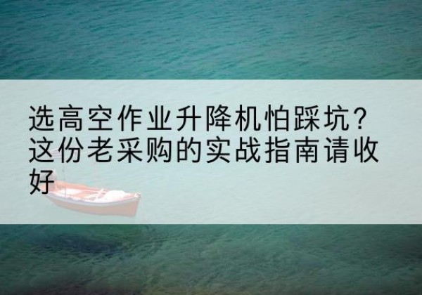 溪湖高空作业升降机厂家推荐-选高空作业升降机怕踩坑？这份老采购的实战指南请收好